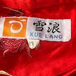 Red floral silk vintage traditional Chinese Qipao dress Size Large Photo 7