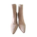 Nine West  Booties Size 12 Tan Pointed Toe  Leather Upper Block Heel Photo 2