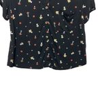No Boundaries Y2K  Women‎ Button Top M Black Mushroom Novelty Forest Whimsigoth Photo 3