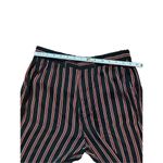 Anthropologie Striped Silky Tie Joggers in Black/Red sz small Photo 6