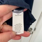 Elodie NWOT Nordstrom women’s navy blue pleated scoop neck long sleeve blouse L Photo 4