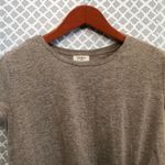 Umgee  oatmeal knitted oversized‎ tee Tshirt with front knot Photo 3