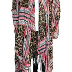 Ariat Womens Kimono Duster One Size Fringe Aztec Southwestern Boho Flowy Open Photo 0