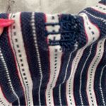 Elandale 100% cotton striped white blue embroidered logo golf polo shirt, size S Photo 2