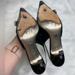 Dolce & Gabbana black calf hair patent leather slingback pumps pointed size 38 Photo 10