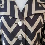 Escada Chevron Notch Lapel Jacket
Blazer Black Tan Size 34 USA 4 Photo 1