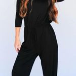 Lake Flower black jumpsuit with pockets EUC Size M Photo 1