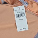 Aerie Floral Printed Ruffle Scoop Bikini Top in Apricot Wash XL NWT Photo 2