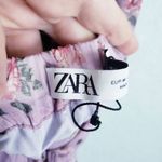 ZARA  Lilac Floral Smoked Criss Cross Back Mini Dress Photo 9