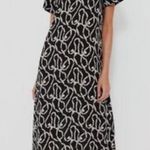 Tuckernuck Hyacinth House Black Short Sleeve Print Rowan Midi Dress Size XS Photo 4