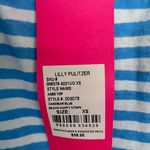 Lilly Pulitzer NWT - Agee Top in Zanzibar Blue - Beach Happy Stripe Photo 4
