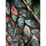 Belgin Frances Iridescent Leaf Leather Mesh Jacket Full Zip Large Geniune Lamb Black Photo 5