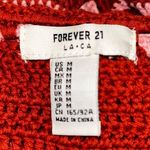 Forever 21 Red & Pink Knit Top Women’s Size Medium Tank Yarn Trendy Design Shirt Photo 3