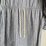 Tommy Hilfiger Tunic Shirt Dress Women Small Blue White Cinch Roll Linen Cotton Photo 2