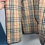 Burberry London QUILTED JACKET WOMENS Small BLACK Button Nova Double Breast Photo 6