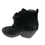 Eileen Fisher Womens Tug Ankle Boots Booties Black Suede Block Lace Up 8.5 M Photo 0