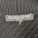 Eileen Fisher Women Cardigan Duster Silk Viscose Black Open Knit Short Sleeve Photo 3