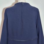 ZARA  Navy Knit Pullover with Zipper Hem and Blue Stripe Accent NWT Size Medium Photo 6