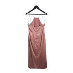 After Six  Charmeuse Halter Midi Dress 6829 Desert Rose Size 14 New Photo 6