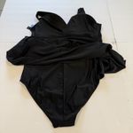 Torrid NWT  Black Wireless Short Asymmetrical Swim Dress With Brief‎ Size 2X Photo 7