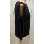 Loft  Black Split Long Sleeve Top Girls Night Out Minimalist Date Night Photo 1