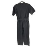 Everlane  The Fatigue Short-Sleeve Jumpsuit Crop Belted Organic Cotton Black 0 Photo 5