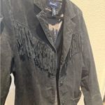 Denim & Co Vintage . Washable Suede Fringe Western Jacket Photo 0