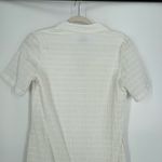 FRNCH Women's White Woven Crinkled Collar Button Down Shirt Midi Dress Size XS Photo 9
