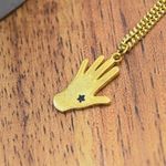 Gypsy Palm Reading Necklace Gold Photo 6