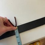 Black Vegan Leather Embellished Antique Brass Colored Buckle Size Medium Photo 8