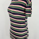 ZARA Multicolor Striped Short Sleeve Crewneck T-Shirt Size Small Photo 6