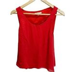 Naked Zebra Womens Red Open Back Heart Sleeveless Blouse Lightweight Casual Photo 0