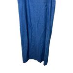 Westbound Vintage Christmas Denim Maxi Dress Button Front Embroidered L Photo 8