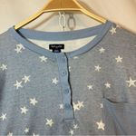 Splendid Blue and White Star Pattern Long Sleeve Pajama Pants Cozy Lounge Set Photo 1