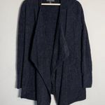 Barefoot Dreams Bamboo Chic Lite Open Front Cardigan Sweater Women's S/M Black Photo 4
