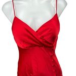 ZARA NEW Womens Red Silk Satin Sleeveless Cami Camisole Slip Midi Dress Size S Photo 4