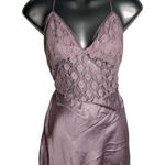 Free People New Love Mini Slip Dress | Lilac Satin Lace Bodice | Women’s Size S Purple Photo 0