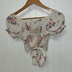 Madden NYC Floral Wrap Around Top. Gently used smoke free home Pink Size XS Photo 8