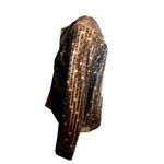 Peter Nygard Small Vintage Bronze Gold Silk Jacket Vintage Dot Party Evening Chi Photo 4