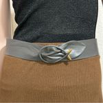 Vintage Unsigned Gray Soft Genuine Leather Women’s Dress Belt Size One Size Photo 1