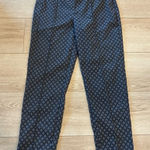 St. John  Women’s Blue Gray Diamond Printed Side Zip Ankle Pants Size 4 Photo 0