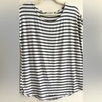 Green Envelope Grey and White Striped Short Sleeve T Photo 2