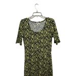 LuLaRoe Ana Maxi Dress Black & Yellow Abstract Mosaic Pattern Small Cottage Core Photo 1