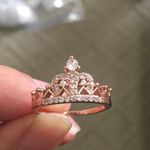 Rose Gold Princess Crown Ring Photo 3