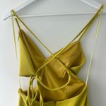 Lime Green Cut Out Tie Midi Dress Sz M Size M Photo 4