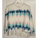 Electric & Rose Neil White Blue Tie Dye Striped Pullover Sweatshirt Size XS NWT Photo 2