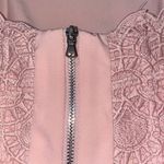 Gianni Bini  0 pink lace inset chiffon sleeveless midi dress belt bridesmaid Photo 6