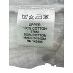 Bindu Striped Metallic Cotton Tiered Mini Dress Blue Gold White Boho L Flutter‎ Size L Photo 4