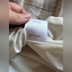 Gal Meets Glam  Gayle Wrap Dress Checkered
Linen Short Sleeve Tan NWT Size 2 Photo 8