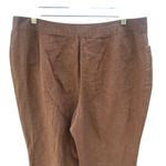 J. Jill 100% linen super wide leg high rise brown Lagenlook 628 Size 14 Photo 3